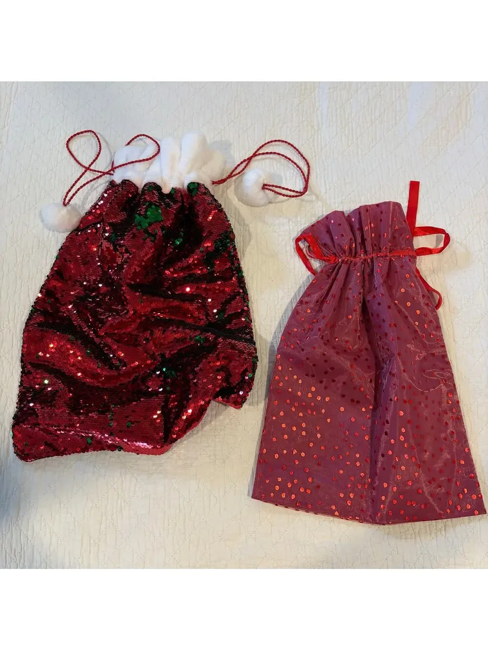 JMLE LLC & No Brand Christmas Holiday Reusable Drawstring Gift Bags/Santa Sacks